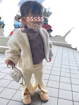 「pairmanon（ペアマノン）のアイテム（スウェット）」を使った、ms.0202さん（キッズ・90cm）の冬コーディネート