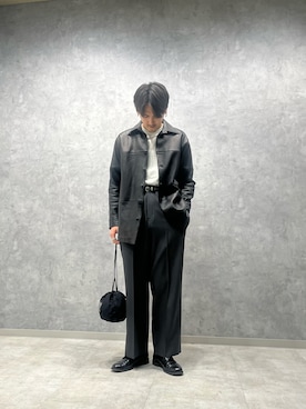 「URBAN RESEARCH（アーバンリサーチ）のアイテム（スラックス）」を使った、shomayamagishiさん（メンズ・173cm）の冬コーディネート