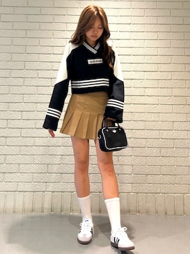 「アイテム（スウェット）」を使った、リンさん（レディース・159cm）の夏コーディネート
