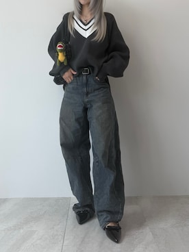 「カーブデニム」｜CHARME BY MICOLAさん（レディース・160cm）の夏コーディネート