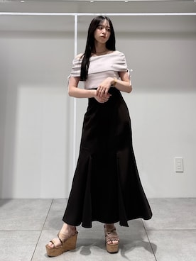 「MERCURYDUO（マーキュリーデュオ）のアイテム」を使った、kayoさん（レディース・148cm）の夏コーディネート