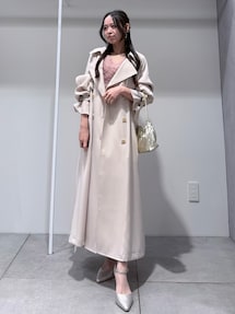 チュールフリルドッキングサテンワンピース｜マーキュリーデュオ