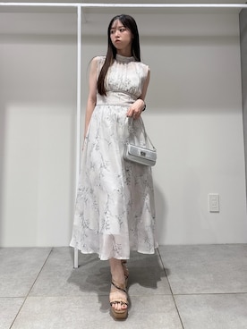 「花柄ワンピース」｜kayoさん（レディース・148cm）の夏コーディネート