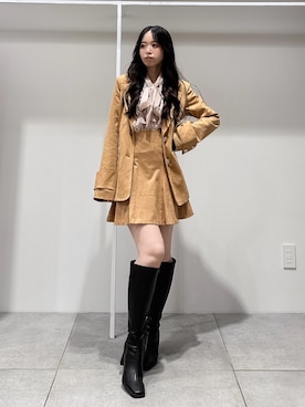 「アイテム（テーラードジャケット）」を使った、kayoさん（レディース・148cm）の秋コーディネート