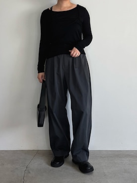 「アイテム（スリッポン）」を使った、akaneさん（レディース・157cm・30代）の夏コーディネート