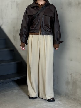 「アイテム（ショルダーバッグ）」を使った、akaneさん（レディース・157cm・30代）の秋コーディネート