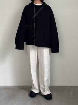 「アイテム（スウェットパンツ）」を使った、akaneさん（レディース・157cm・30代）の秋コーディネート