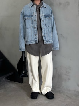 「アイテム（スリッポン）」を使った、akaneさん（レディース・157cm）の秋コーディネート