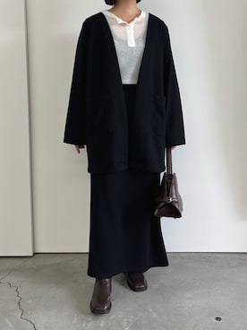 「アイテム（セットアップ）」を使った、akaneさん（レディース・157cm）の秋コーディネート