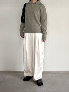 「アイテム（スリッポン）」を使った、akaneさん（レディース・157cm・30代）の秋コーディネート