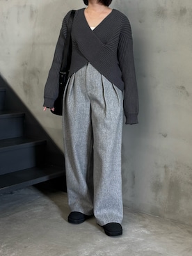 「アイテム（スリッポン）」を使った、akaneさん（レディース・157cm・30代）の冬コーディネート