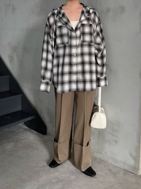「フード」｜akaneさん（レディース・157cm）の春コーディネート