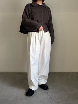 「アイテム（スリッポン）」を使った、akaneさん（レディース・157cm・30代）の秋コーディネート