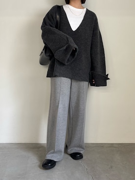 「アイテム（ショルダーバッグ）」を使った、akaneさん（レディース・157cm・30代）の秋コーディネート