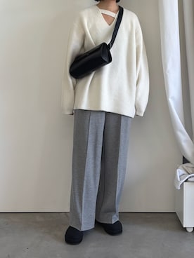 「アイテム（スリッポン）」を使った、akaneさん（レディース・157cm・30代）の秋コーディネート