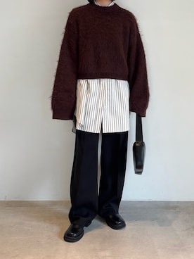 「アイテム（スリッポン）」を使った、akaneさん（レディース・157cm・30代）の秋コーディネート