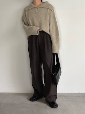 「アイテム（スリッポン）」を使った、akaneさん（レディース・157cm・30代）の秋コーディネート