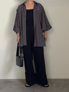 「アイテム（つなぎ/オールインワン）」を使った、akaneさん（レディース・157cm・30代）の夏コーディネート