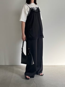 「レースキャミソール」｜akaneさん（レディース・157cm）の春コーディネート