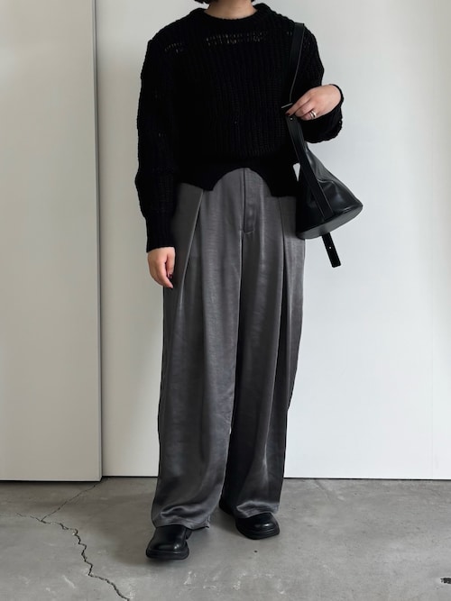 machatt サテンタックワイドパンツ&トップス　38 machatt サテンタックワイドパンツ&トップス 38
