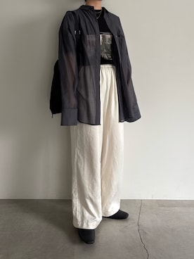 「サテンパンツ」｜akaneさん（レディース・157cm）の春コーディネート