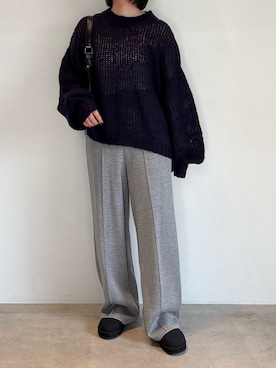 「アイテム（スリッポン）」を使った、akaneさん（レディース・157cm）の秋コーディネート