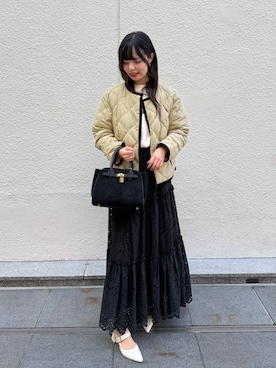 「アイテム（ダウンジャケット/コート）」を使った、YUKAさん（レディース・157cm）の秋コーディネート