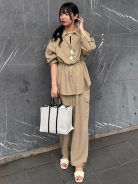 「NOLLEY’S（ノーリーズ）のアイテム」を使った、YUKAさん（レディース・157cm）の夏コーディネート