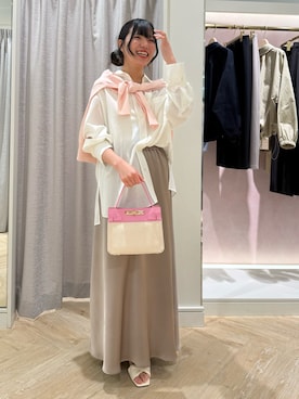 「NOLLEY’S（ノーリーズ）のアイテム」を使った、YUKAさん（レディース・157cm）の春コーディネート