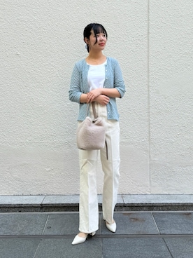 「アイテム（バレッタ/ヘアクリップ）」を使った、YUKAさん（レディース・157cm）の秋コーディネート