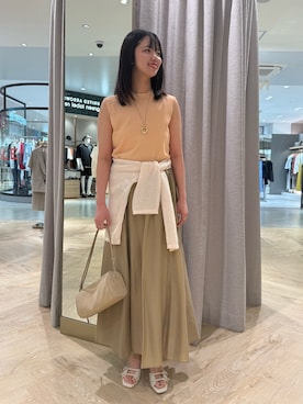 「NOLLEY’S（ノーリーズ）のアイテム（アクセサリー）」を使った、YUKAさん（レディース・157cm）の夏コーディネート