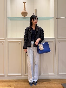 「アイテム（チャーム）」を使った、YUKAさん（レディース・157cm）の秋コーディネート