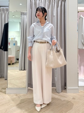 「NOLLEY’S（ノーリーズ）のアイテム」を使った、YUKAさん（レディース・157cm）の春コーディネート