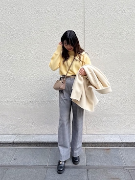 「アイテム（ダッフルコート）」を使った、YUKAさん（レディース・157cm）の冬コーディネート