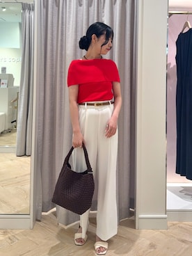 「NOLLEY’S（ノーリーズ）のアイテム」を使った、YUKAさん（レディース・157cm）の夏コーディネート