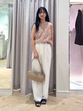 「NOLLEY’S（ノーリーズ）のアイテム」を使った、YUKAさん（レディース・157cm）の夏コーディネート