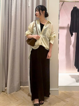 「NOLLEY’S（ノーリーズ）のアイテム」を使った、YUKAさん（レディース・157cm）の春コーディネート