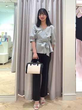 「NOLLEY’S（ノーリーズ）のアイテム（アクセサリー）」を使った、YUKAさん（レディース・157cm）の夏コーディネート