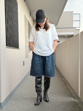 「SOMETHING（サムシング）のアイテム」を使った、夜城 凪音さん（レディース・157cm）の夏コーディネート