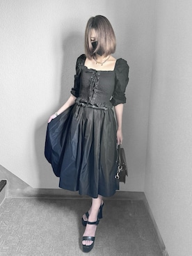 「アイテム（スカート）」を使った、夜城 凪音さん（レディース・157cm）の夏コーディネート