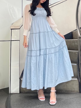 「dazzlin（ダズリン）のアイテム（ワンピース/ドレス）」を使った、miyuさん（レディース・156cm）の夏コーディネート