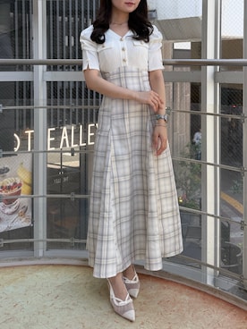 「dazzlin（ダズリン）のアイテム（ワンピース/ドレス）」を使った、miyuさん（レディース・156cm）の春コーディネート