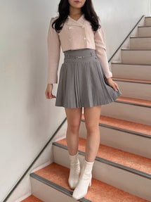 POLO BCSコラボ】ベルトツキハイウエストプリーツミニスカート