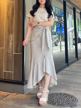 「dazzlin（ダズリン）のアイテム」を使った、miyuさん（レディース・156cm）の夏コーディネート