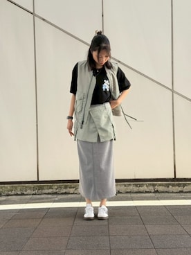 「秋コーデ」｜「アイテム（ナイロンジャケット）」を使った、Kristenさん（レディース・171cm）の夏コーディネート