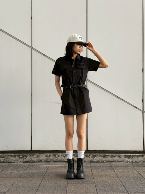 AVIREX ブラック レースアップブーツ AVIREX（アヴィレックス） ブーツ 「直営店限定」LACE UP PLATFORM