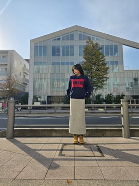 Kristenさん（レディース・171cm）の冬コーディネート