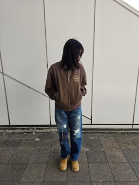 「AVIREX（アヴィレックス）のアイテム」を使った、Kristenさん（レディース・171cm）の夏コーディネート