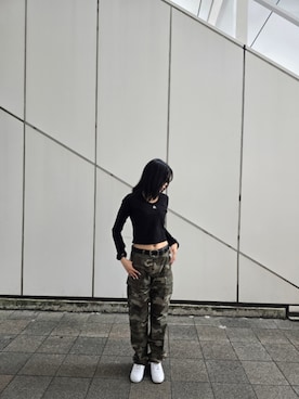 「AVIREX（アヴィレックス）のアイテム」を使った、Kristenさん（レディース・171cm）の夏コーディネート