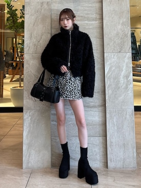 「EMODA（エモダ）のアイテム（ハンドバッグ）」を使った、Yuzukiさん（レディース・160cm）の秋コーディネート